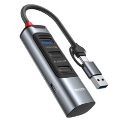 Hub USB, Type-C la 3x USB, USB-C, PD100W, 5Gbps Yesido, HB19