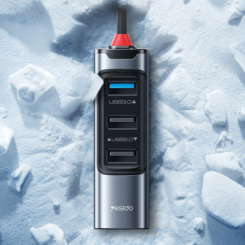 Hub USB, Type-C la 4x USB, USB-C, PD100W, 5Gbps Yesido, HB20