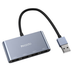 Docking Station USB la 4x USB Yesido, 480Mbps, 15cm, HB12
