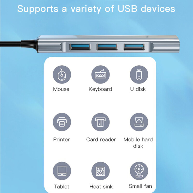 Docking Station USB la 4x USB Yesido, 5Gbps, HB18