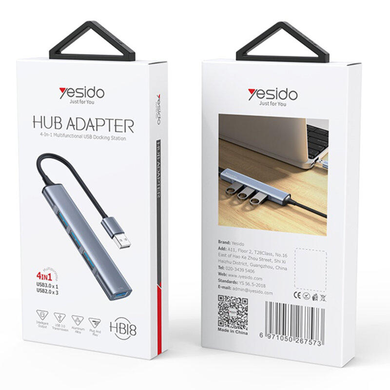 Docking Station USB la 4x USB Yesido, 5Gbps, HB18