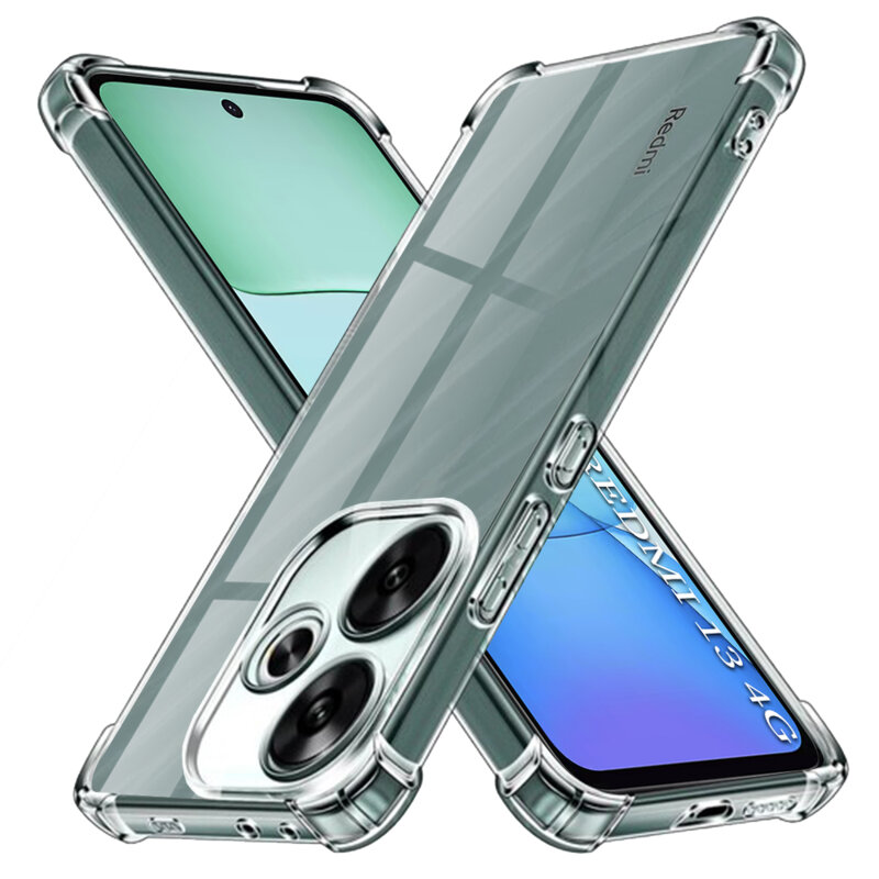 Husa Xiaomi Redmi 13 Techsuit Shockproof Clear Silicone, transparenta