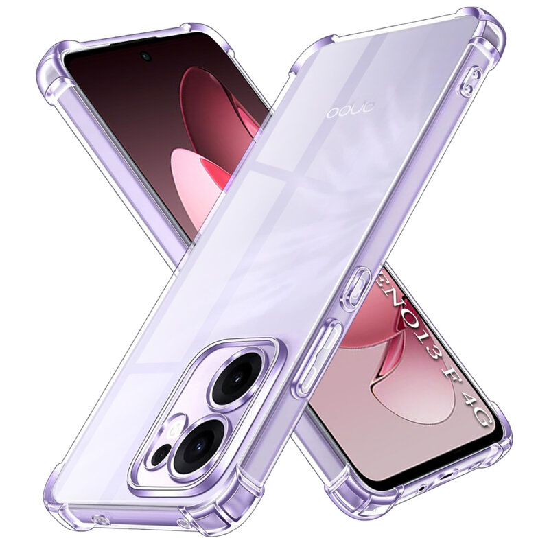 Husa Oppo Reno13 F 4G Techsuit Shockproof Clear Silicone, transparenta