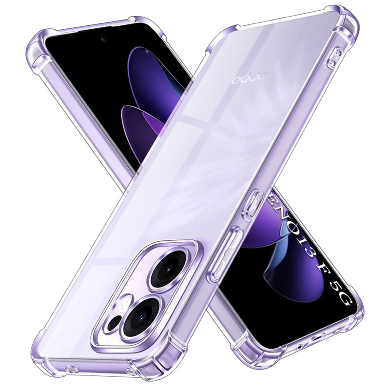 Husa Oppo Reno13 F 5G Techsuit Shockproof Clear Silicone, transparenta