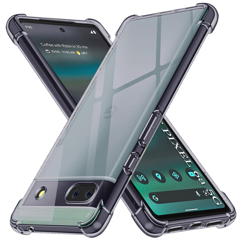 Husa Google Pixel 6a Techsuit Shockproof Clear Silicone, fumuriu