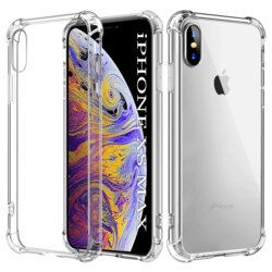 Husa iPhone XS Max Techsuit Shockproof Clear Silicone, transparenta