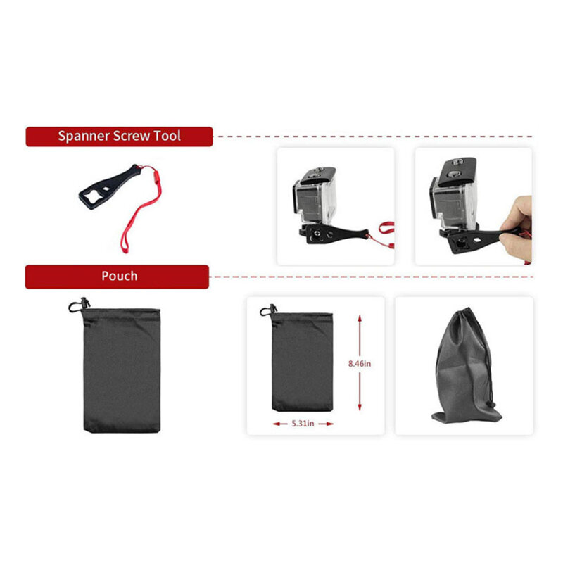 Kit 15in1 accesorii pentru camera de actiune GoPro Hero Techsuit CamQuest SA15