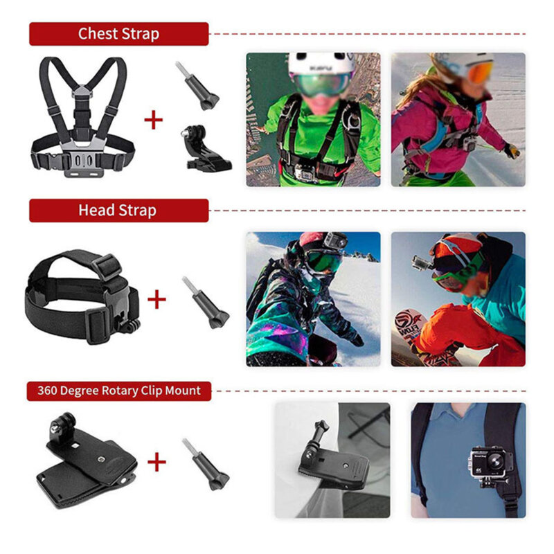 Kit 15in1 accesorii pentru camera de actiune GoPro Hero Techsuit CamQuest SA15