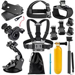 Kit 15in1 accesorii pentru camera de actiune GoPro Hero Techsuit CamQuest SA15