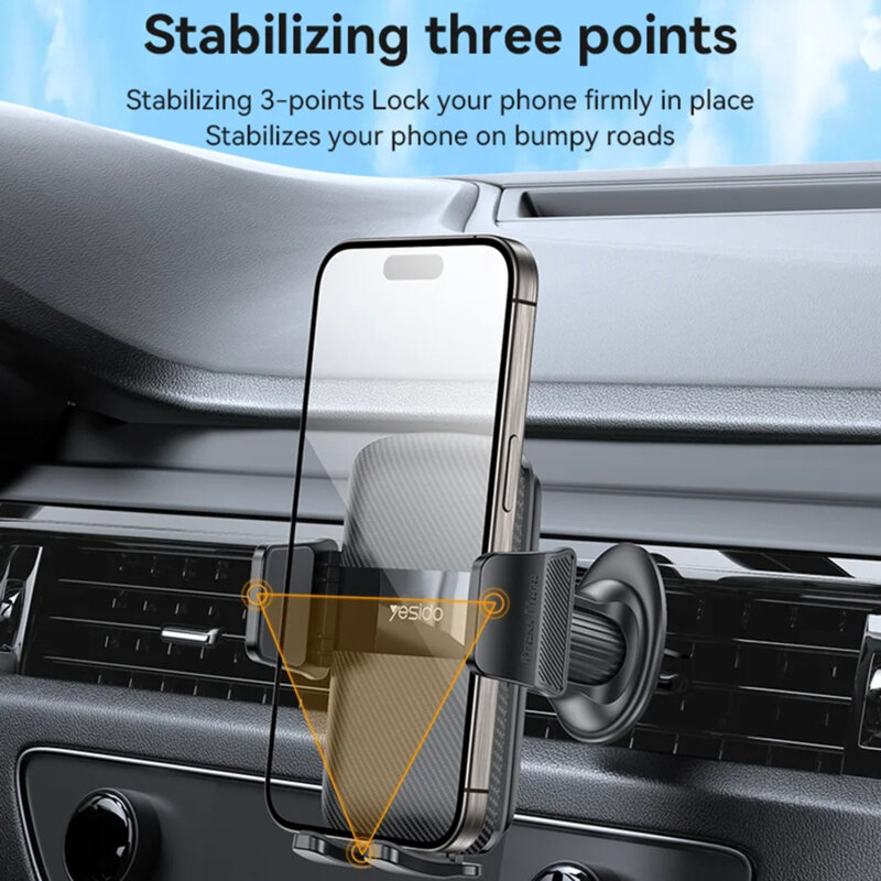 Suport auto pentru telefon cu ajustare automata Yesido C251