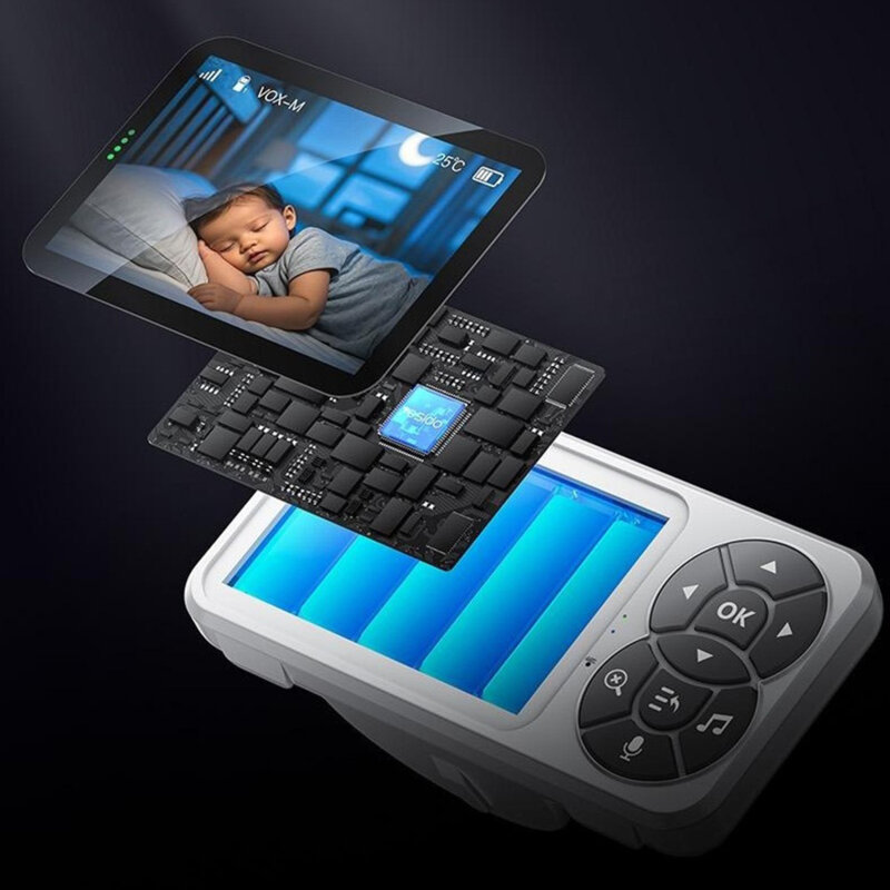 Monitor bebelus pentru supraveghere copii Yesido, KM26, alb