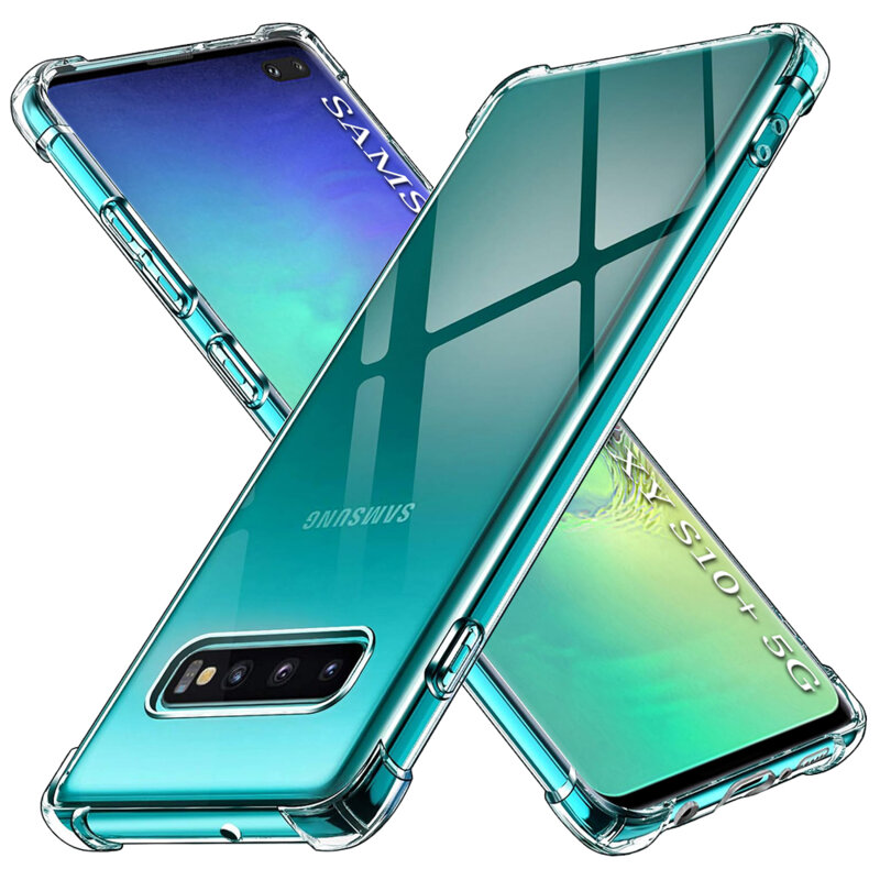 Husa Samsung Galaxy S10 Plus Techsuit Shockproof Clear Silicone, transparenta
