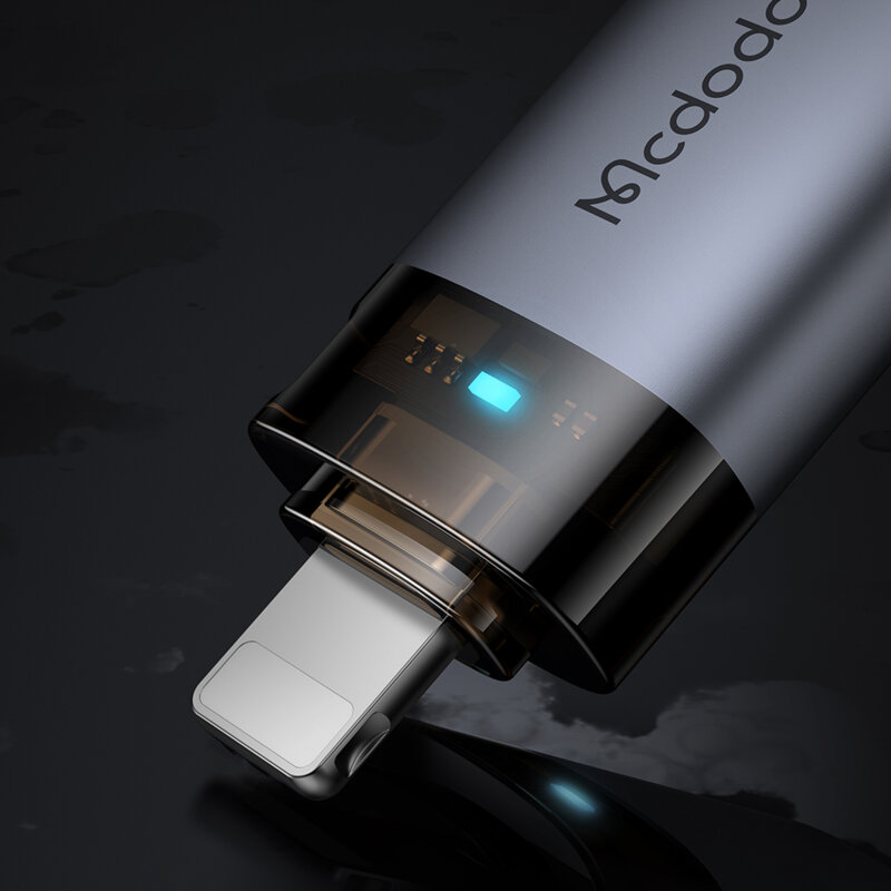 Adaptor OTG USB la Lightning cu lanyard Mcdodo, LED, OT-7390