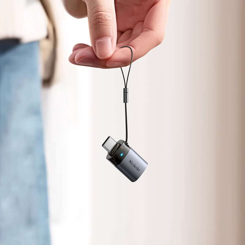 Adaptor OTG USB la Type-C cu lanyard Mcdodo, LED, OT-7400