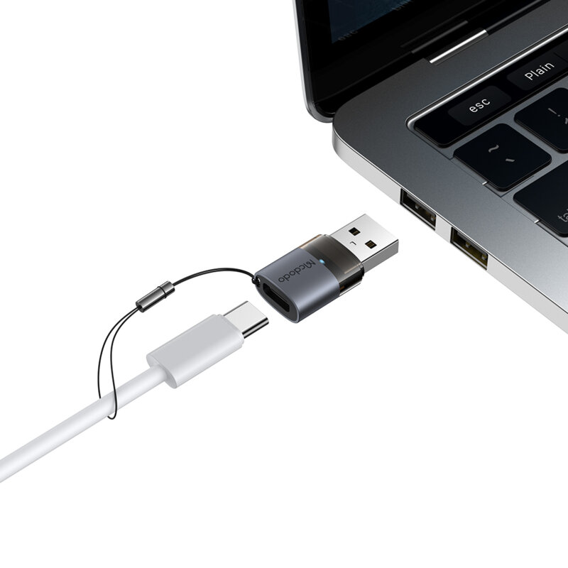 Adaptor OTG Type-C la USB3.0 cu lanyard Mcdodo, LED, OT-7580
