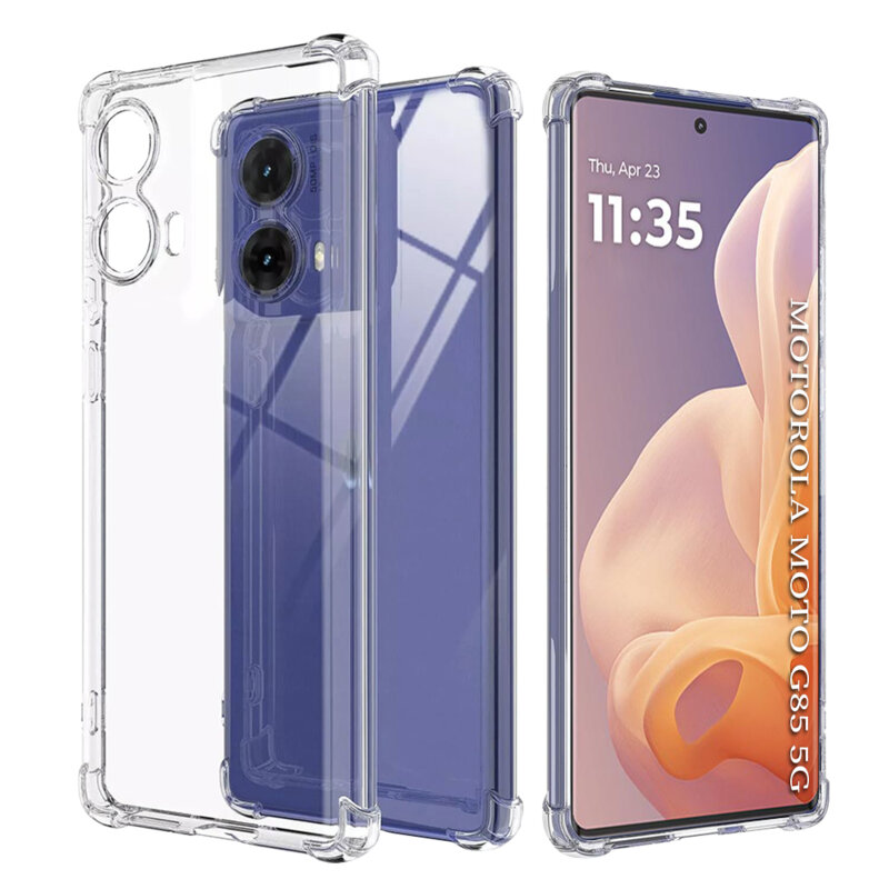 Husa Motorola Moto G85 Techsuit Shockproof Clear Silicone, transparenta