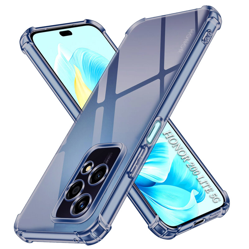 Husa Honor 200 Lite Techsuit Shockproof Clear Silicone, fumuriu
