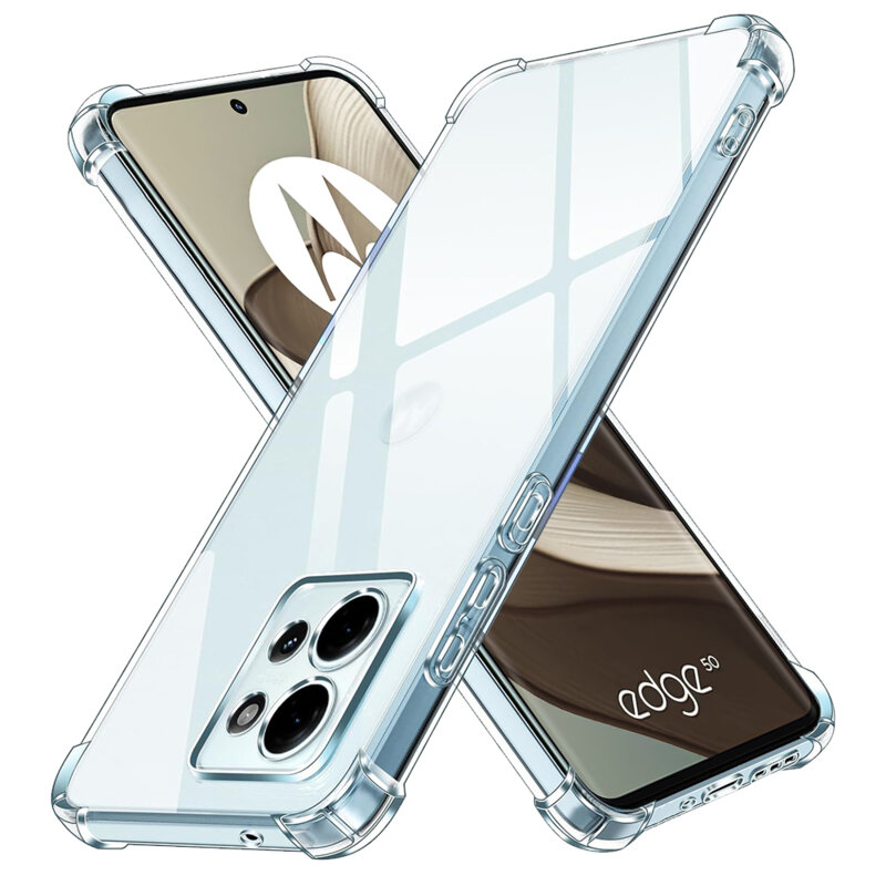 Husa Motorola Edge 50 Techsuit Shockproof Clear Silicone, transparenta