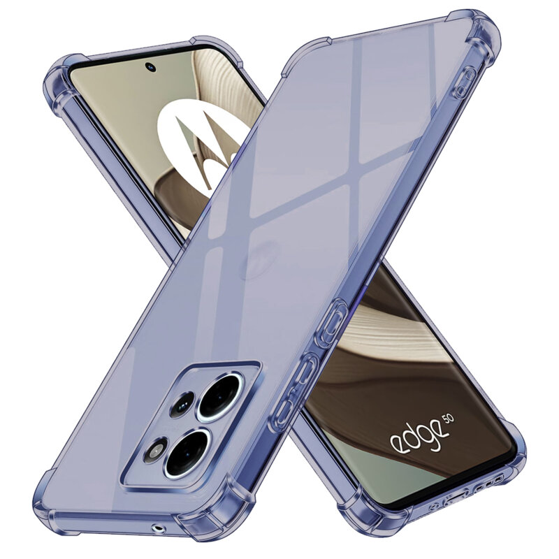 Husa Motorola Edge 50 Techsuit Shockproof Clear Silicone, fumuriu