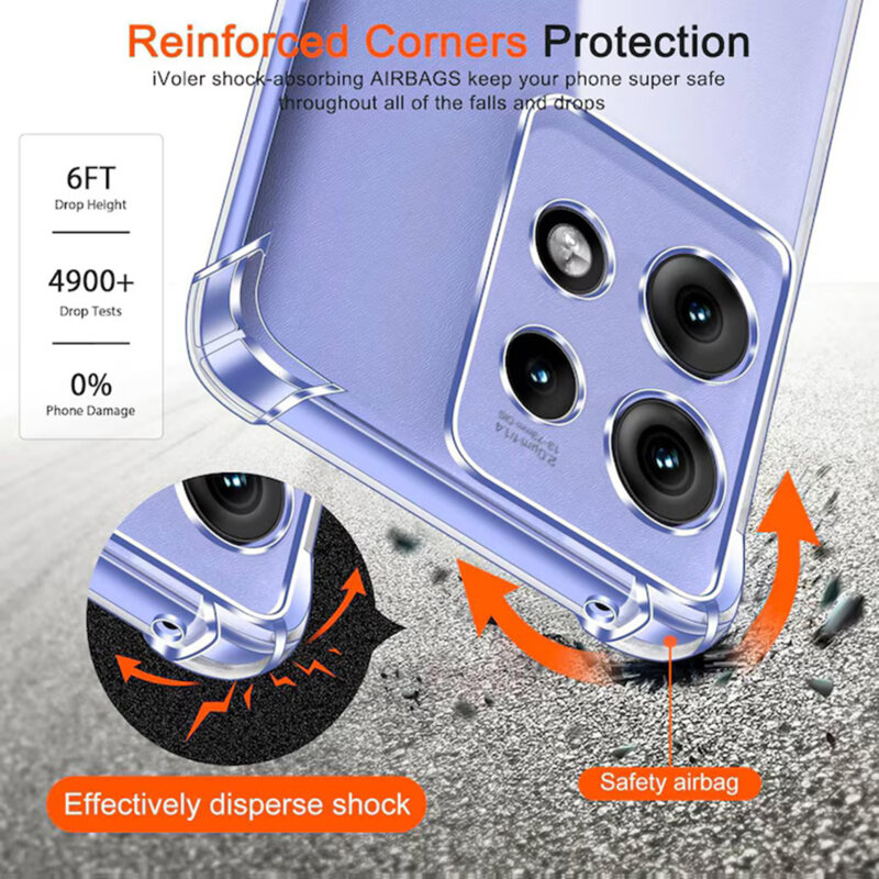 Husa Motorola ThinkPhone 25 Techsuit Shockproof Clear Silicone, transparenta