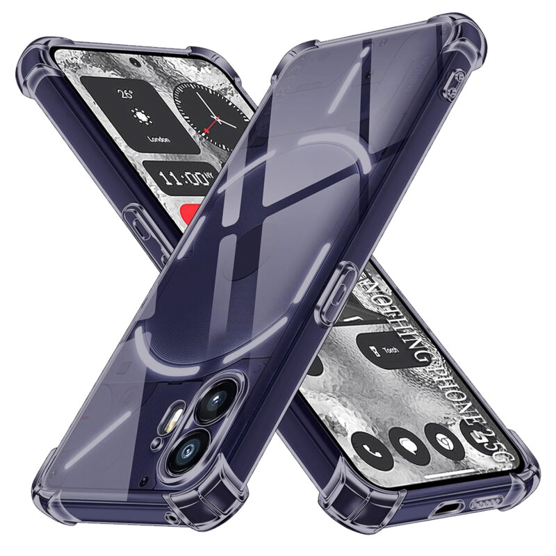 Husa Nothing Phone (2) Techsuit Shockproof Clear Silicone, fumuriu