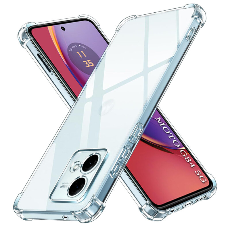 Husa Motorola Moto G84 Techsuit Shockproof Clear Silicone, transparenta