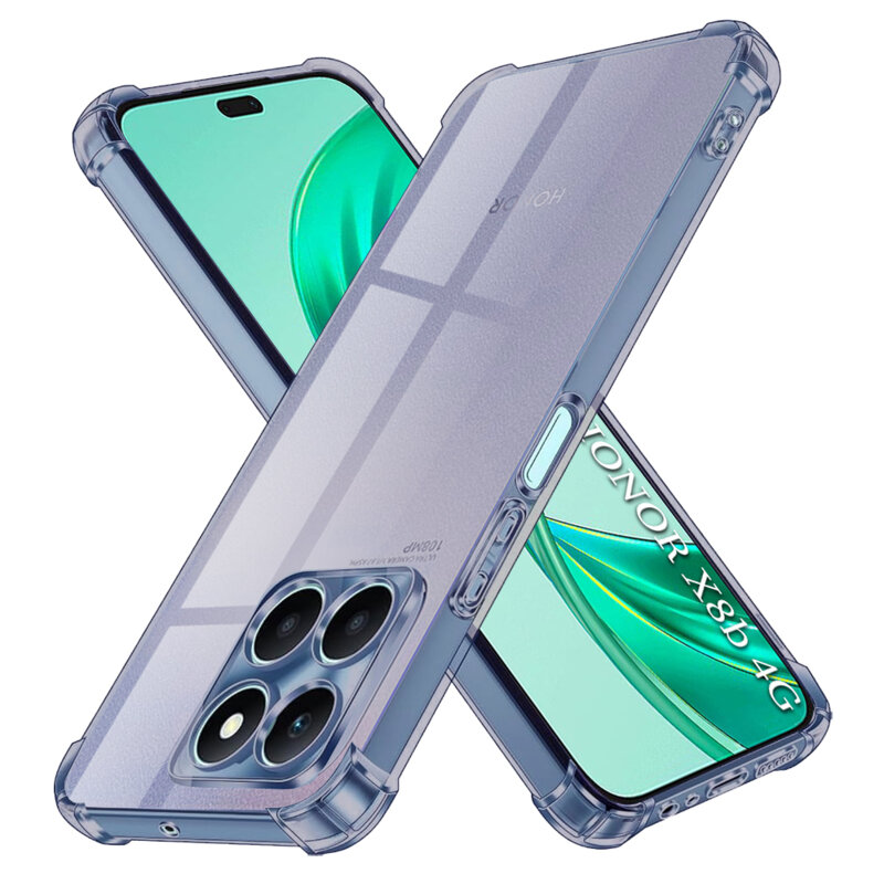 Husa Honor X8b Techsuit Shockproof Clear Silicone, fumuriu