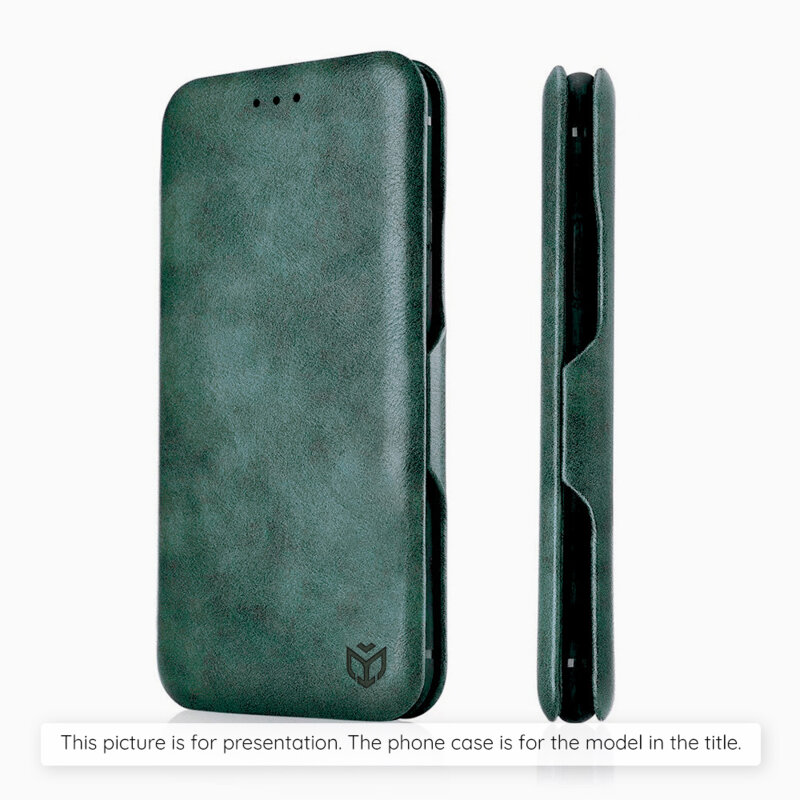 Husa 360° Motorola Moto G05 Techsuit Safe Wallet Plus, verde