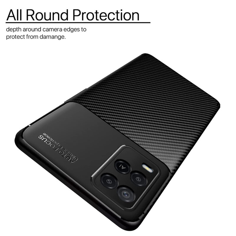 Husa Oppo A54 4G Techsuit CarbonFiber, negru