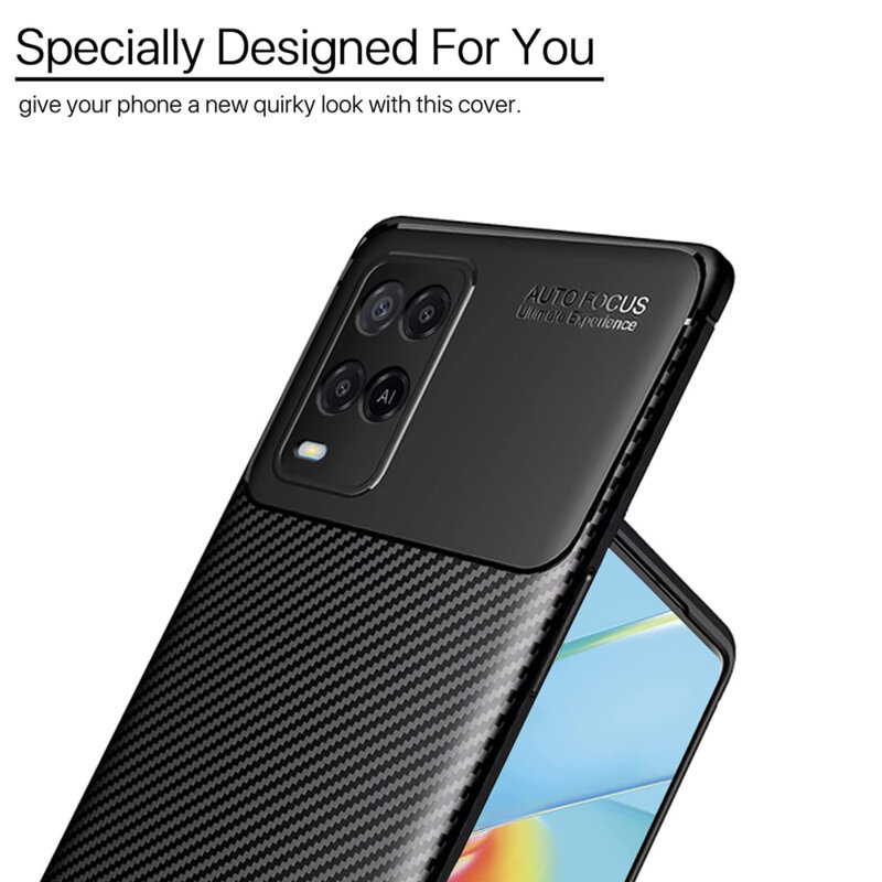 Husa Oppo A54 4G Techsuit CarbonFiber, negru
