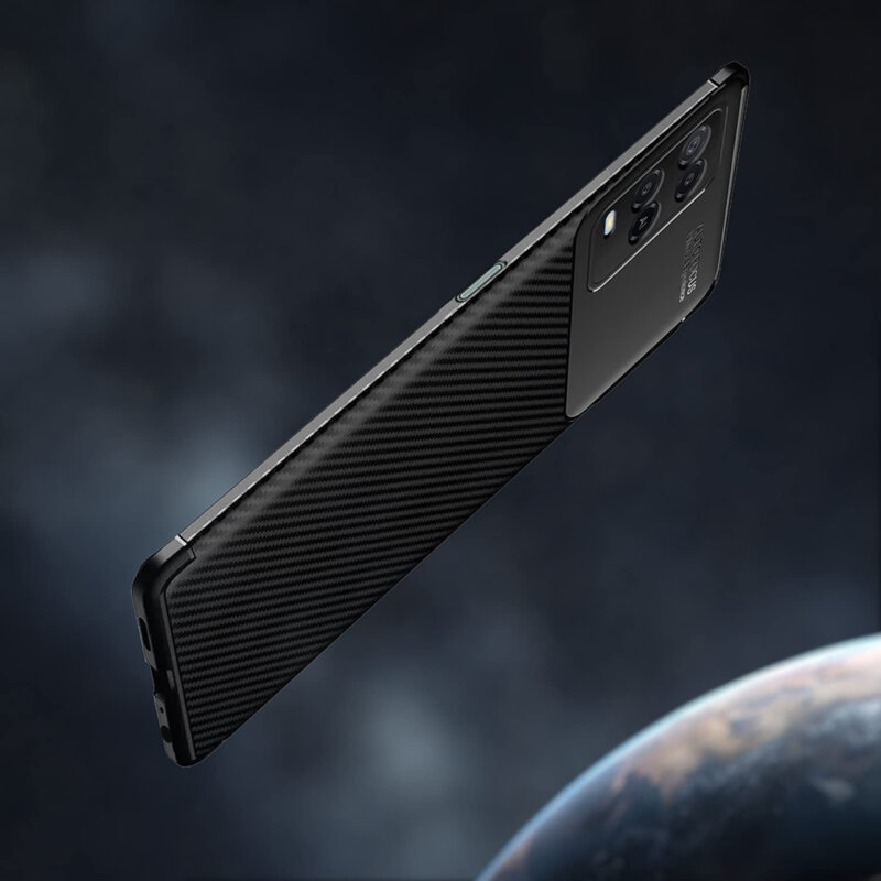 Husa Oppo A54 4G Techsuit CarbonFiber, negru