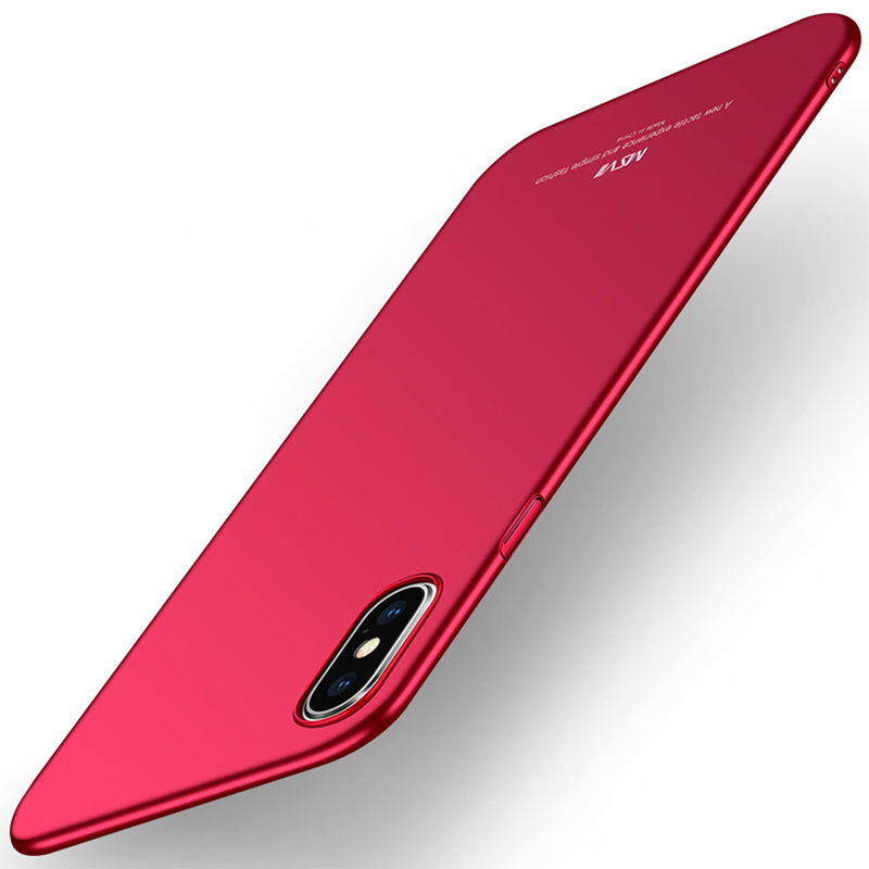 Husa Apple iPhone X, iPhone 10 MSVII Ultraslim Back Cover - Red