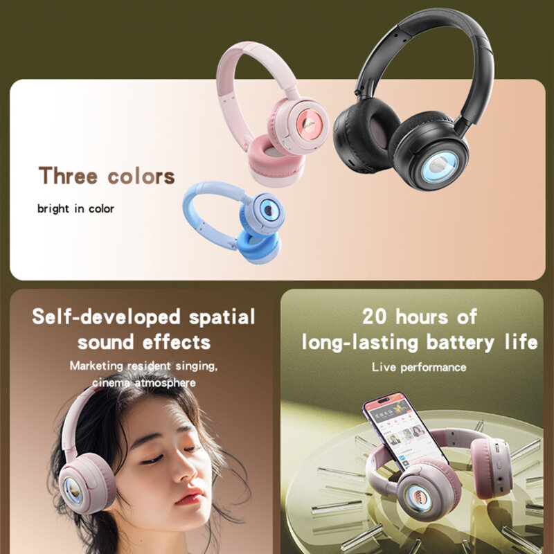 Casti Bluetooth pentru copii, over-ear Yesido EP06, 400mAh, negru