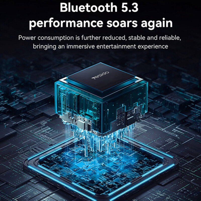 Casti Bluetooth over-ear Noise Cancelling Yesido EP08, 500mAh