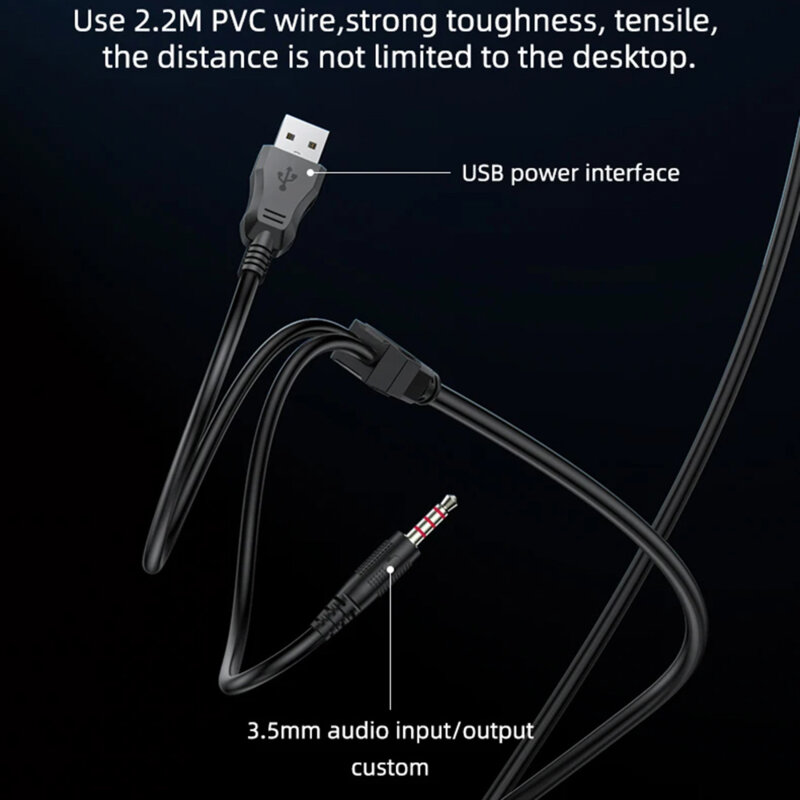 Casti gaming cu microfon Yesido EK03, lumini, Jack, USB, 2m