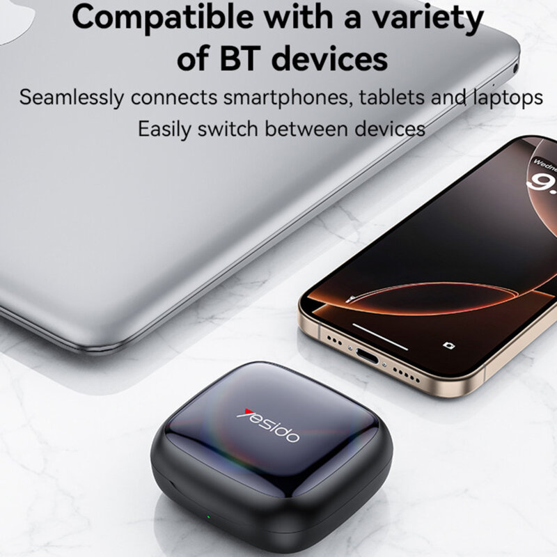 Casti Bluetooth open-ear Yesido YSP24, Type-C, 400mAh, negru