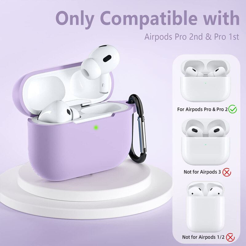 Husa Apple AirPods Pro 2 Techsuit Silicone Case, albastru
