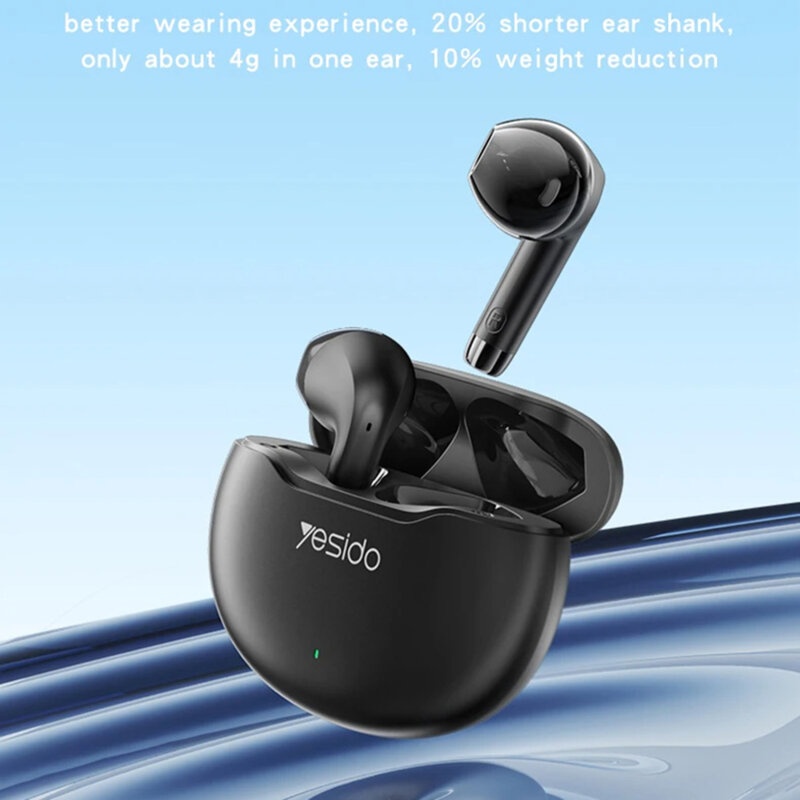 Casti Bluetooth half-in-ear Noise Cancelling TWS21, 320mAh, negru