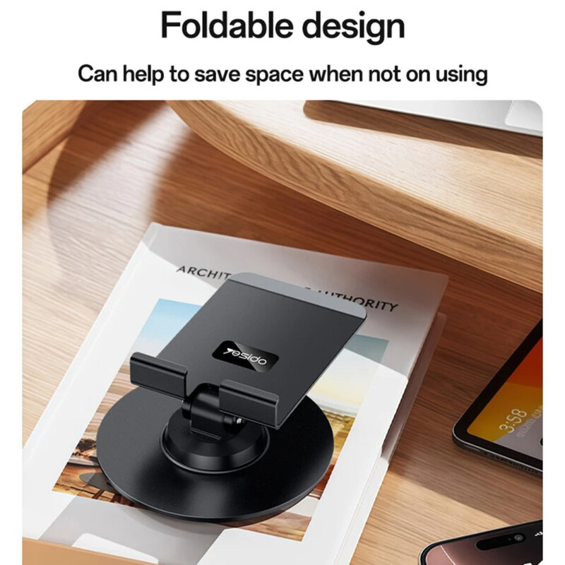 Suport tableta/telefon birou ajustabil Yesido C300, argintiu