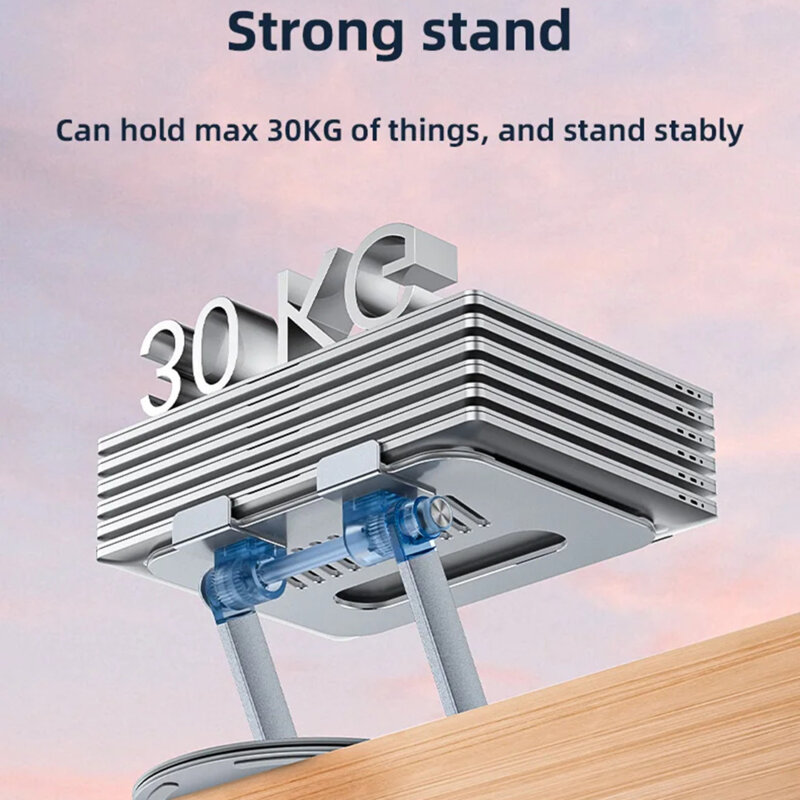 Suport laptop reglabil de birou Yesido LP06, argintiu