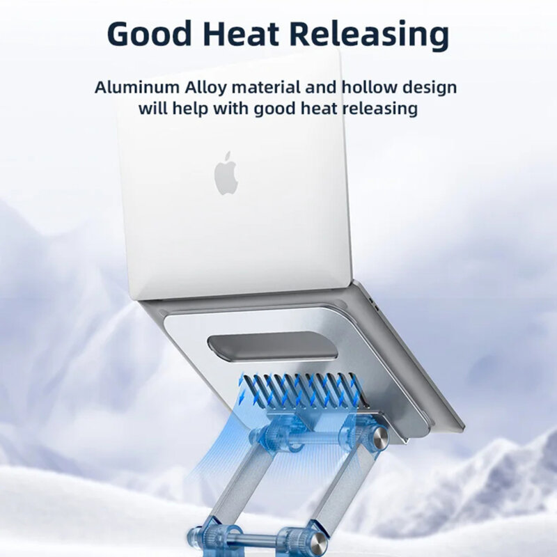 Suport laptop reglabil de birou Yesido LP06, argintiu