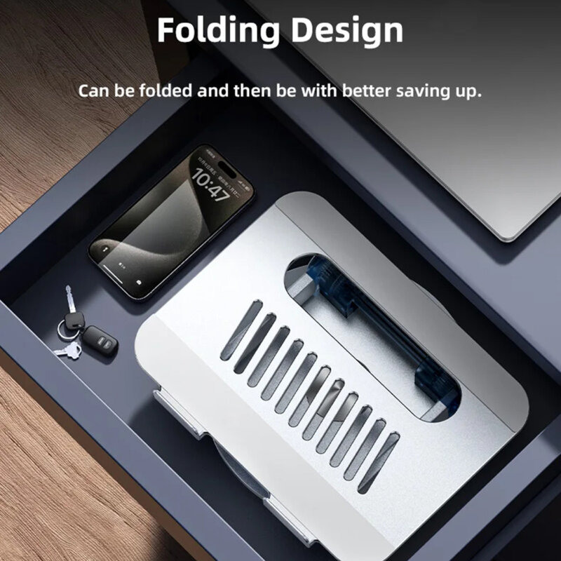 Suport laptop reglabil de birou Yesido LP06, argintiu