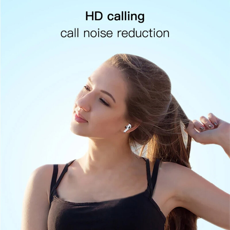 Casti True Wireless half-in-ear TWS17, 200mAh, Type-C, alb