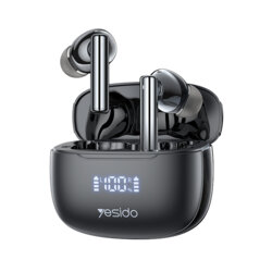 Casti Bluetooth in-ear cu control tactil TWS23, 300mAh, negru