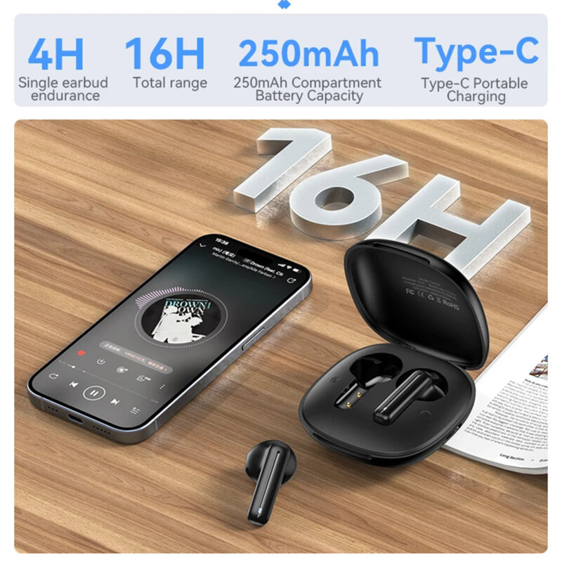 Casti Bluetooth True Wireless Yesido TWS25, 250mAh, negru