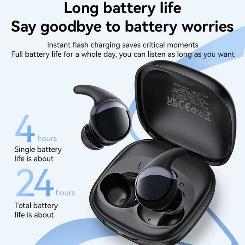 Casti in-ear TWS Bluetooth 5.3 cu ANC Yesido TWS30, 300mAh, negru
