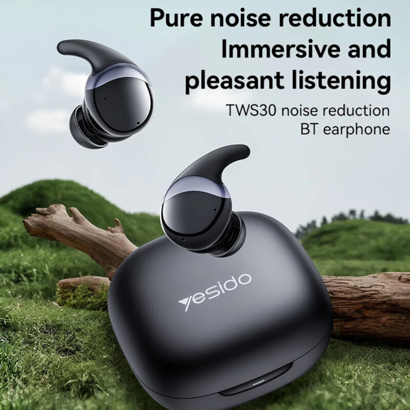 Casti in-ear TWS Bluetooth 5.3 cu ANC Yesido TWS30, 300mAh, negru