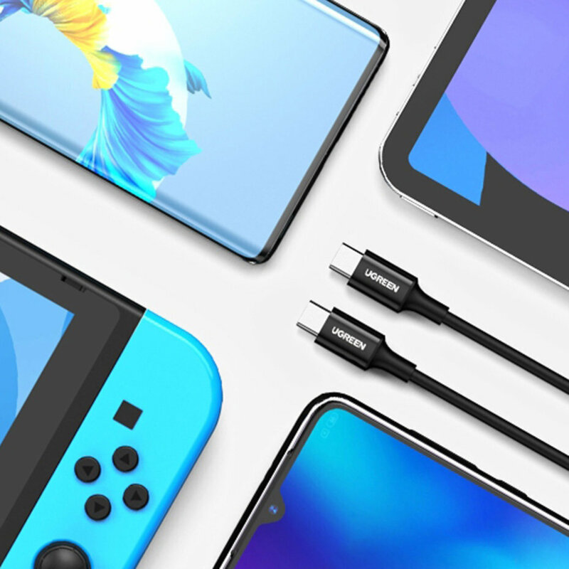 Cablu incarcare Type-C 100W, 5A, 1m Ugreen, negru, 80371