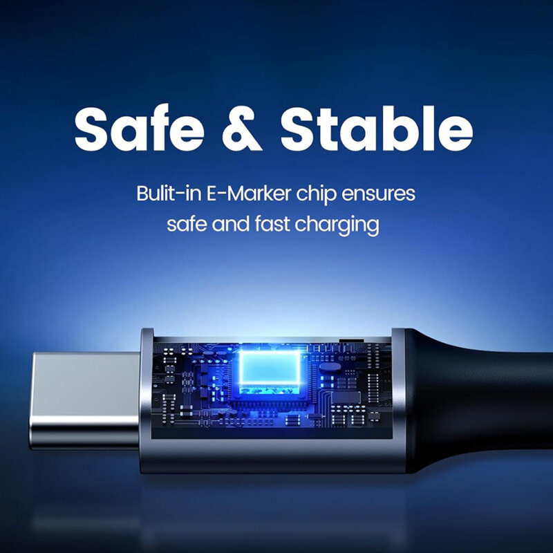 Cablu de incarcare Type-C, 5A, 100W, 2m Ugreen, gri, 70645