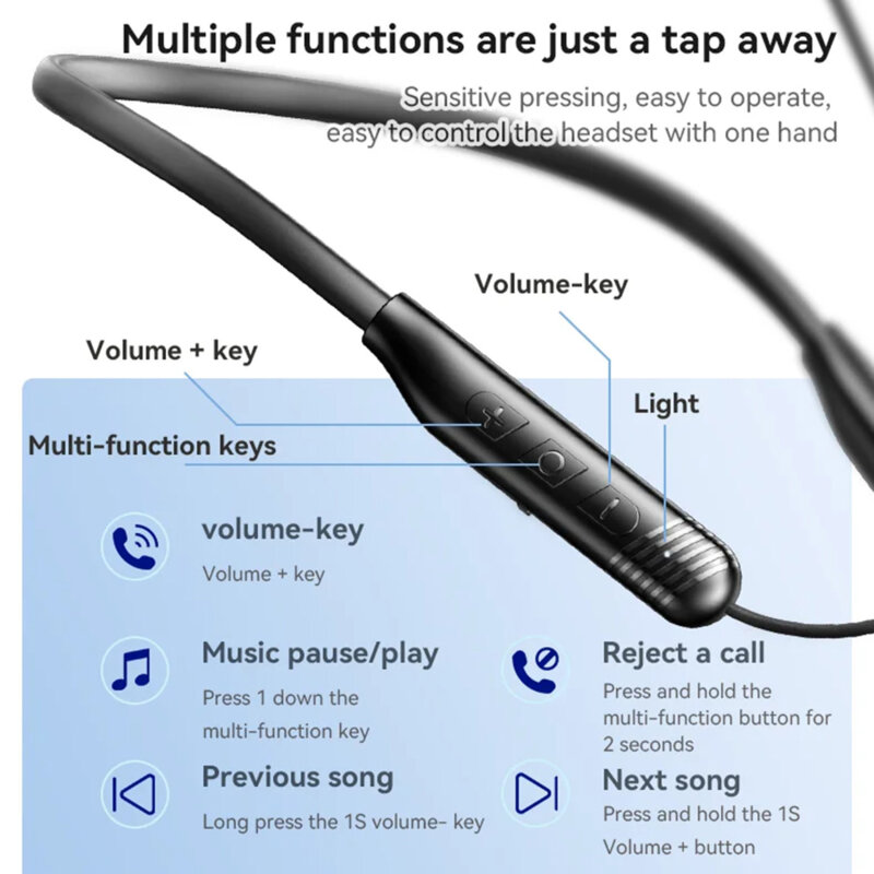 Casti sport cu banda pentru gat Yesido YSP20, 400mAh, negru